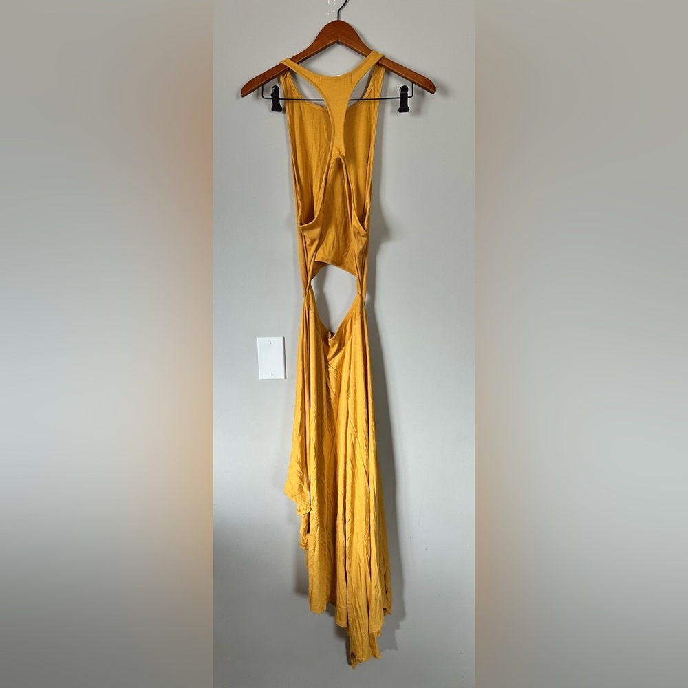 Free People Beach Bethany Midi Dress Size Large NWOT In Marigold - Picture 6 of 6